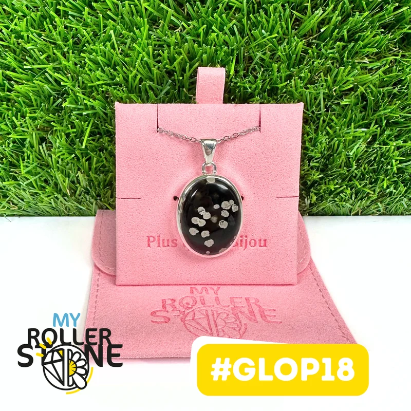 Galaxy-Obsidian-Anhänger aus 925er Sterlingsilber #GLOP18