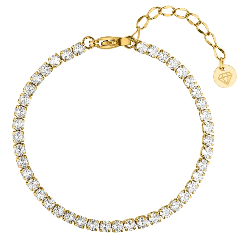 Tennis Fußkette | 18K vergoldet