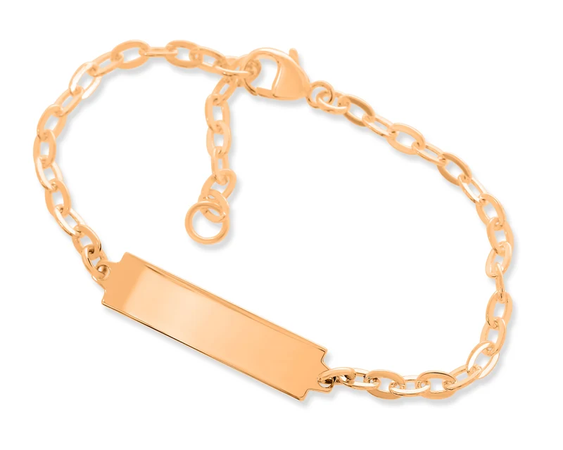 ARMKETTCHEN TAUFE GEBURT BABY 925 SILBER ROSÉ VERGOLDET MIT GRAVUR KINDERSCHMUCK