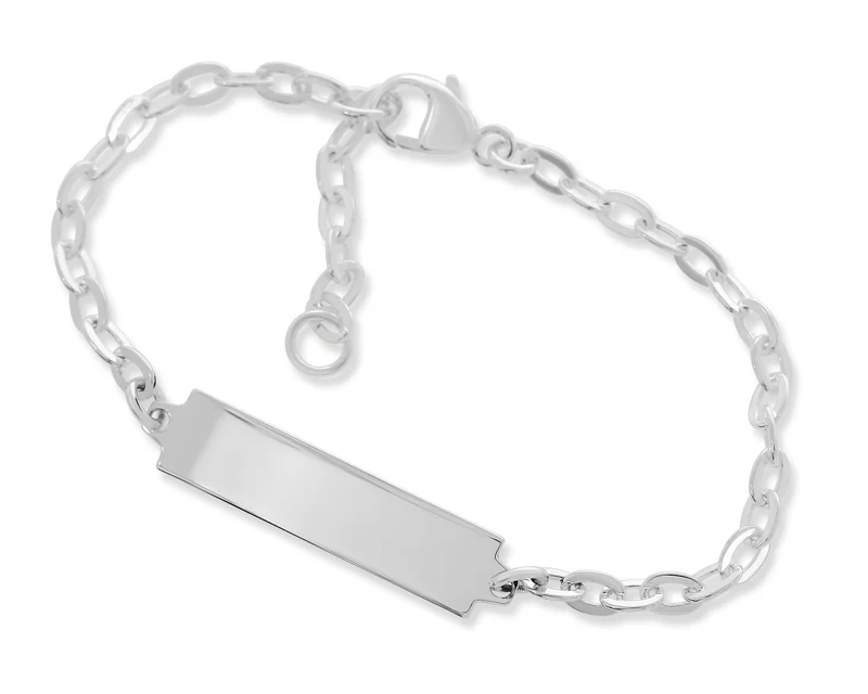 PERSONALISIERTE ID-ARMBÄNDER AUS 925 STERLING SILBER TAUFE GEBURT