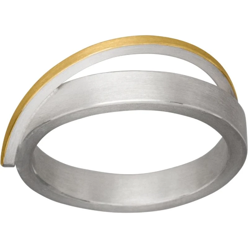 925er Silber Ring feingoldbelegt MANU R1093