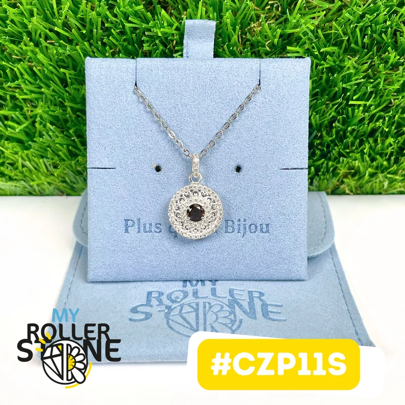 Facettierter Rauchquarz-Anhänger aus 925er Sterlingsilber #CZP11S