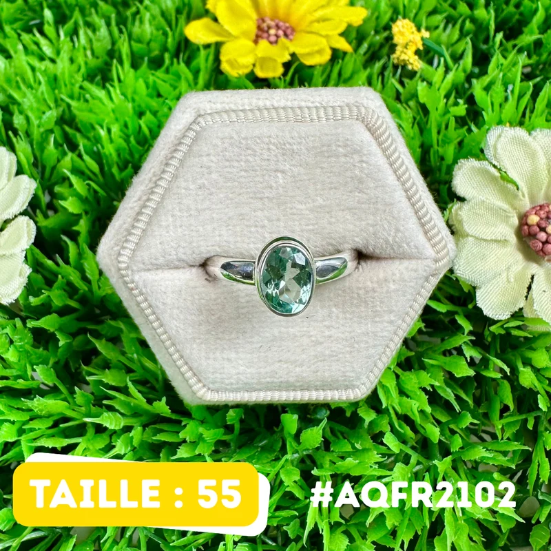 Facettierter Aquamarinring aus 925er Sterlingsilber #AQFR2102