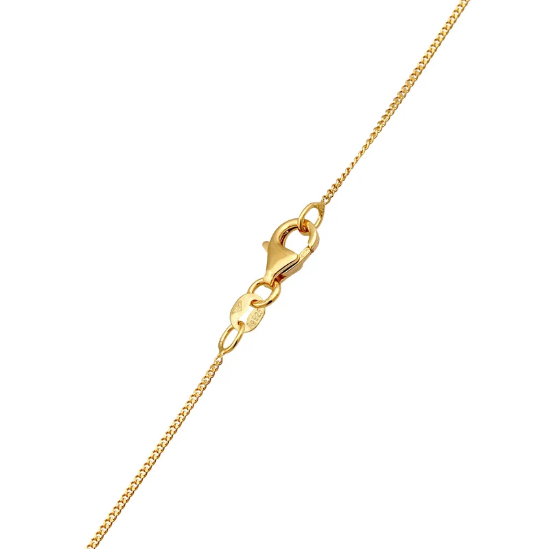 Halskette Kleeblatt | Anhänger Emaille (Weiß)