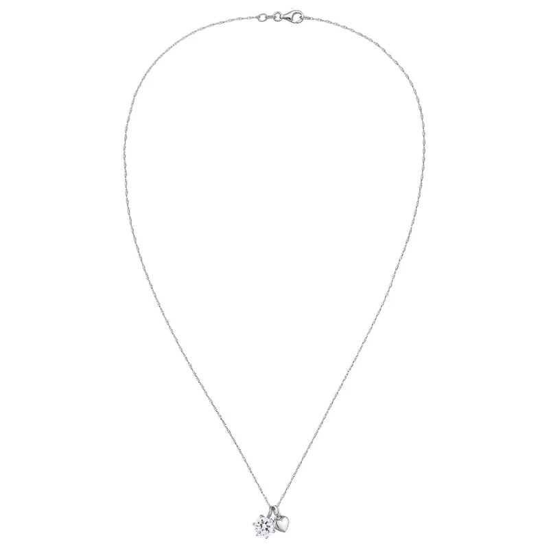 Halskette Herz | Mit Kristallen von Swarovski® (Weiß)