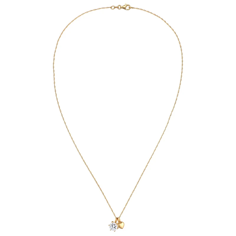 Halskette Herz | Mit Kristallen von Swarovski® (Weiß)