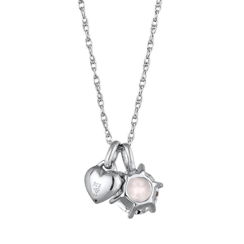 Halskette Herz | Mit Kristallen von Swarovski® (Weiß)