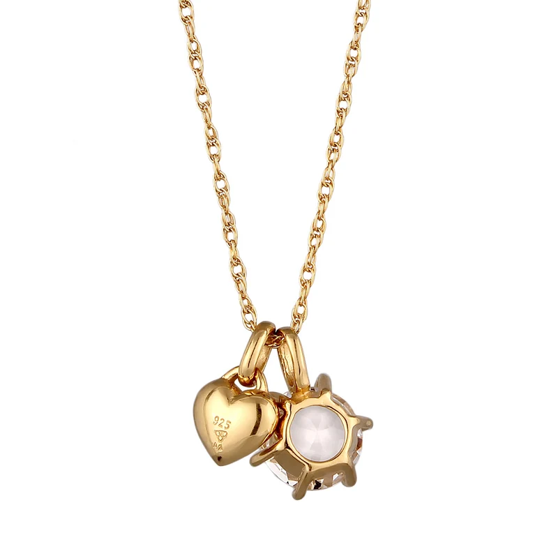 Halskette Herz | Mit Kristallen von Swarovski® (Weiß)