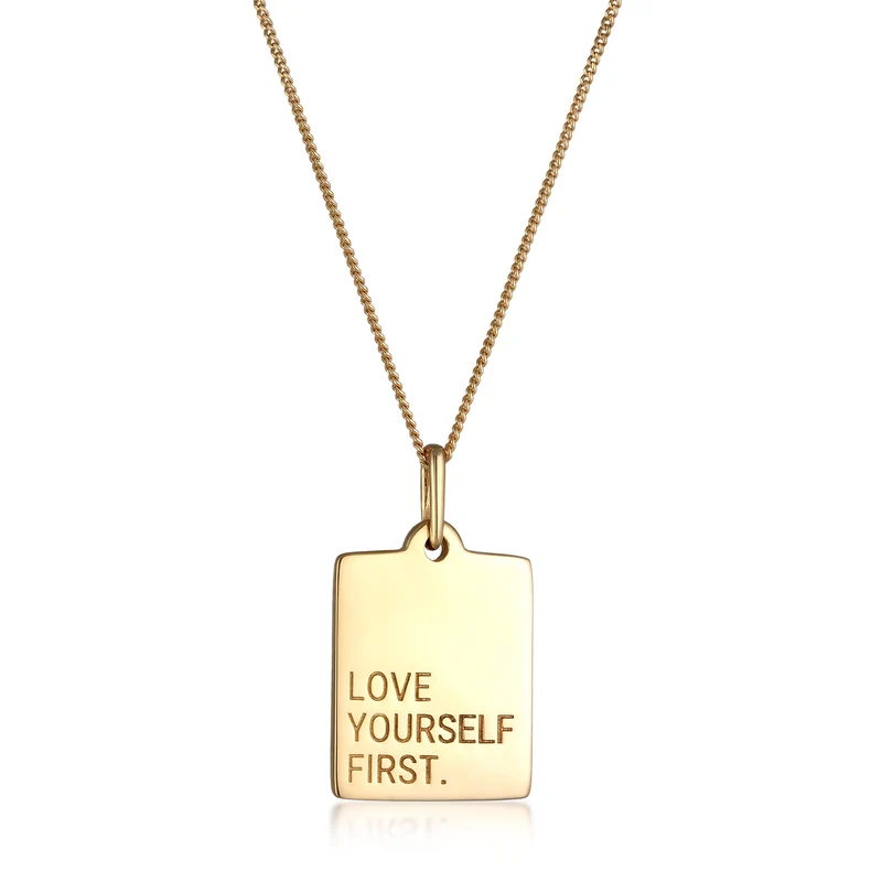 Halskette Plättchen LOVE YOUSELF FIRST