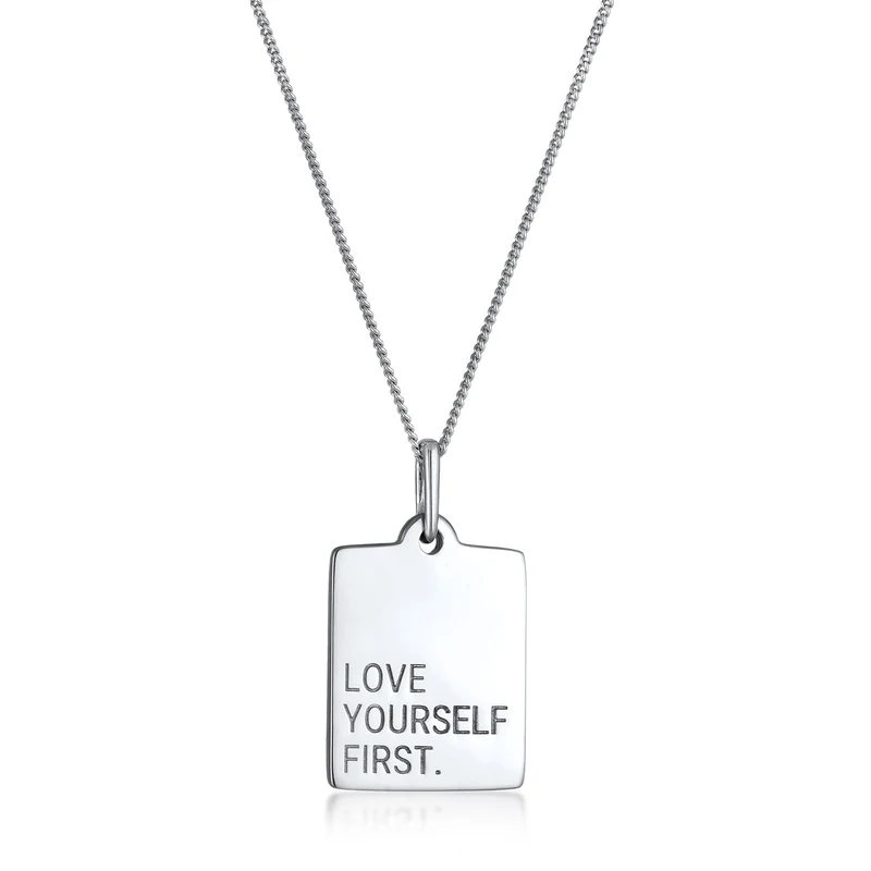Halskette Plättchen LOVE YOUSELF FIRST