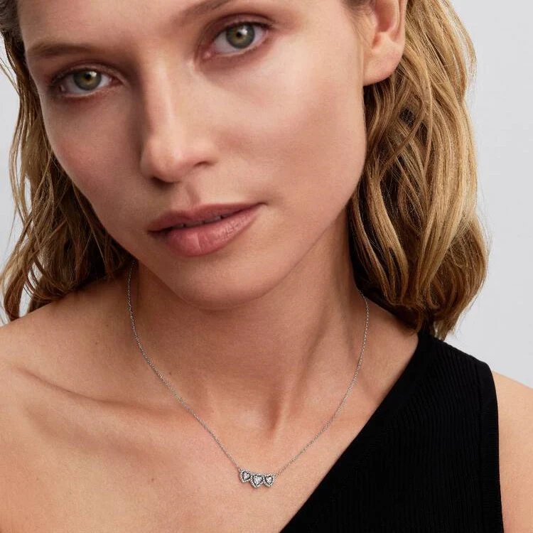 Halo Heart Trilogy Collier Necklace, 45cm