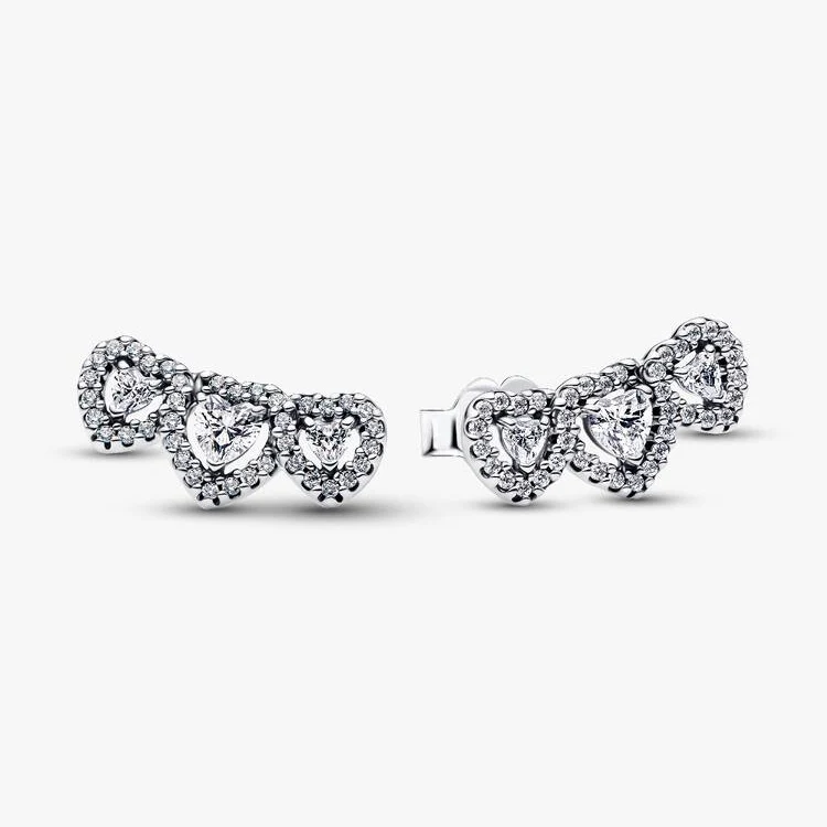 Halo Heart Trilogy Stud Earrings