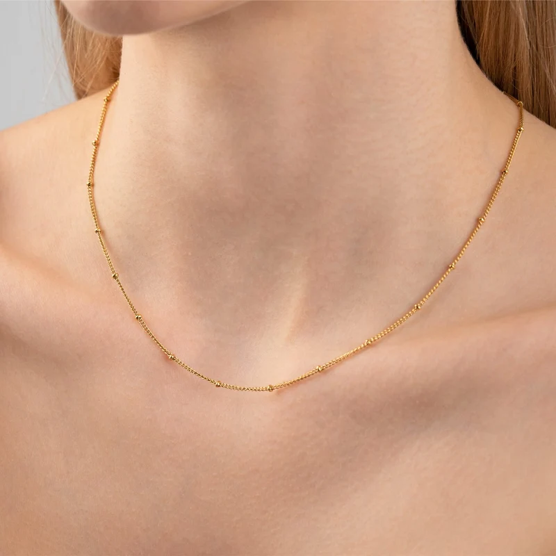 Simple Dots Halskette | 18K vergoldet