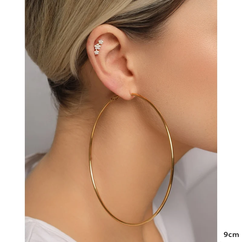 Large Hoops Ohrringe | 18K vergoldet