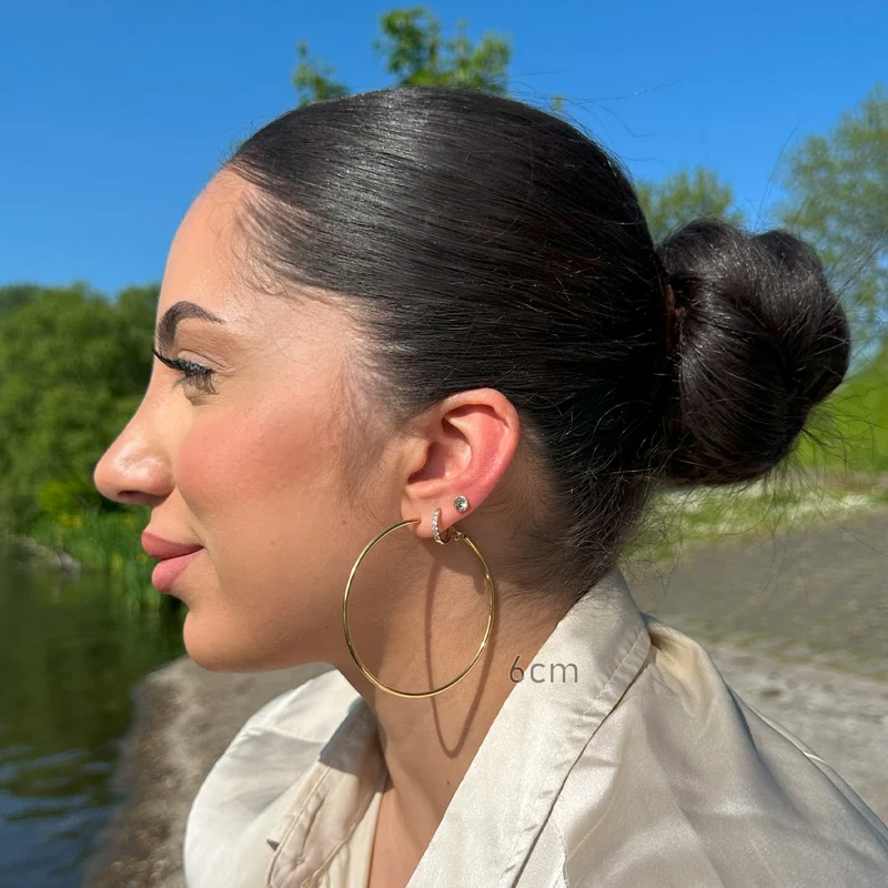 Large Hoops Ohrringe | 18K vergoldet