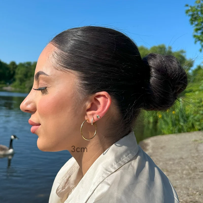 Large Hoops Ohrringe | 18K vergoldet