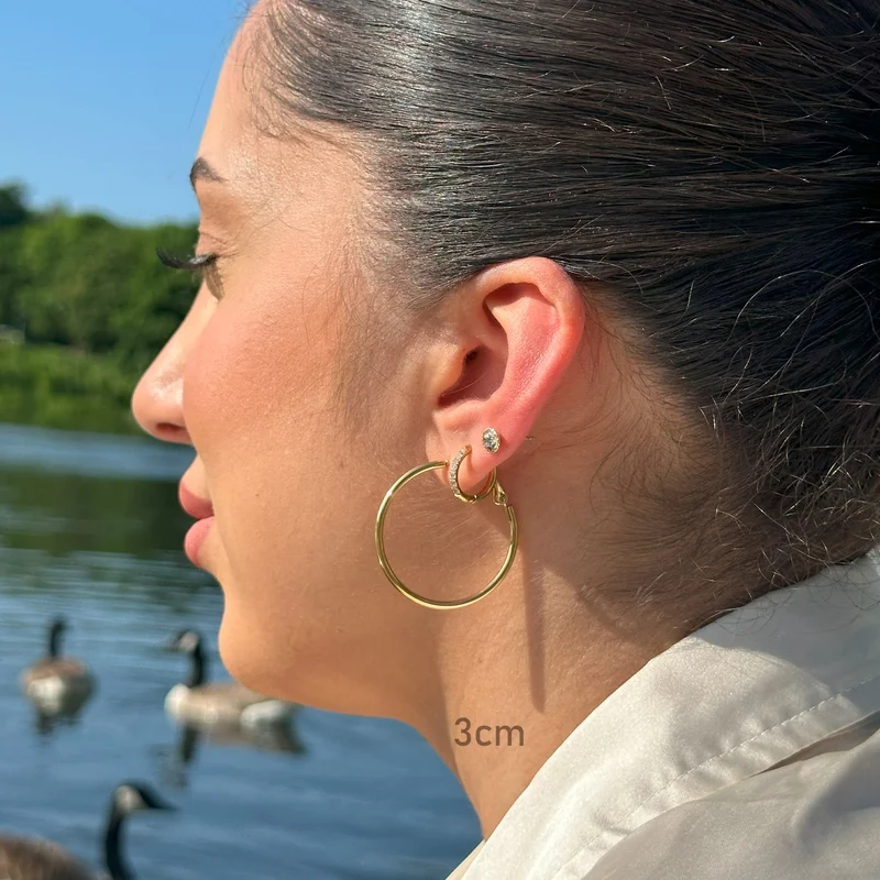Large Hoops Ohrringe | 18K vergoldet