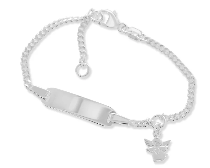 KINDER ID-ARMBAND MIT GRAVUR, BABYSCHMUCK 925 SILBER