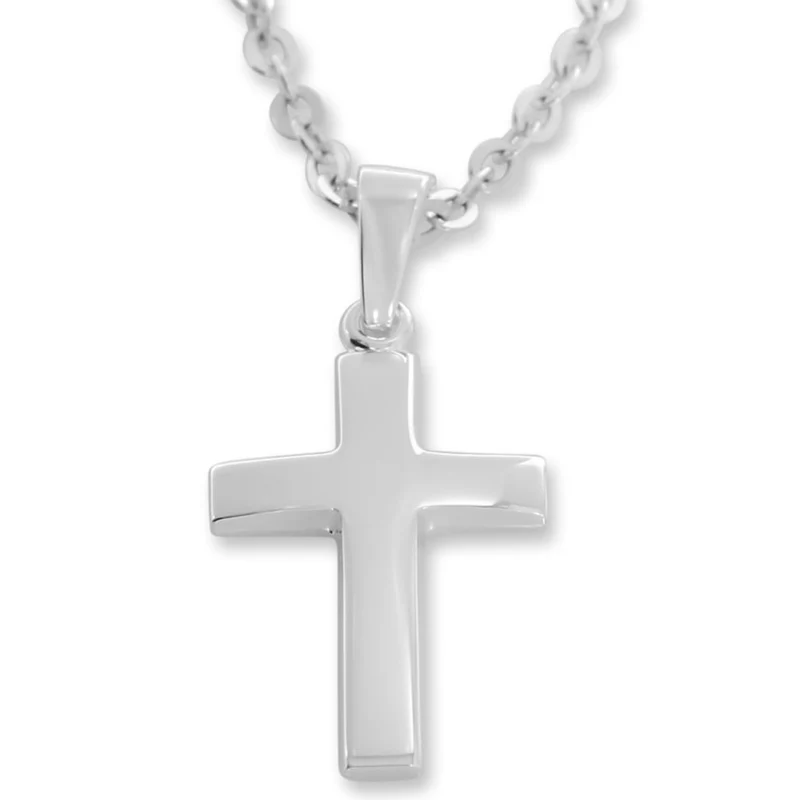 SILBERKETTE MIT GRAVUR KREUZ ANHÄNGER TAUFKETTE MIT KREUZANHÄNGER 925 SILBER