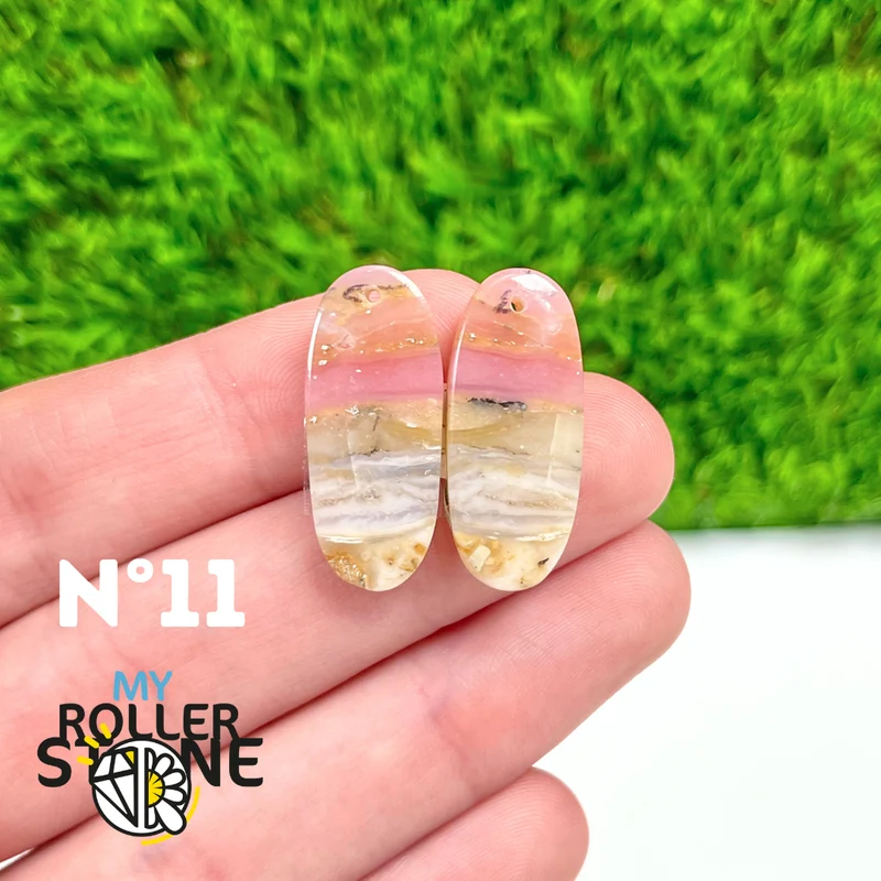 Duo Pink Opal Piercing Anhänger