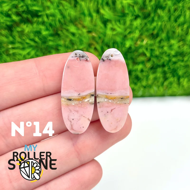 Duo Pink Opal Piercing Anhänger