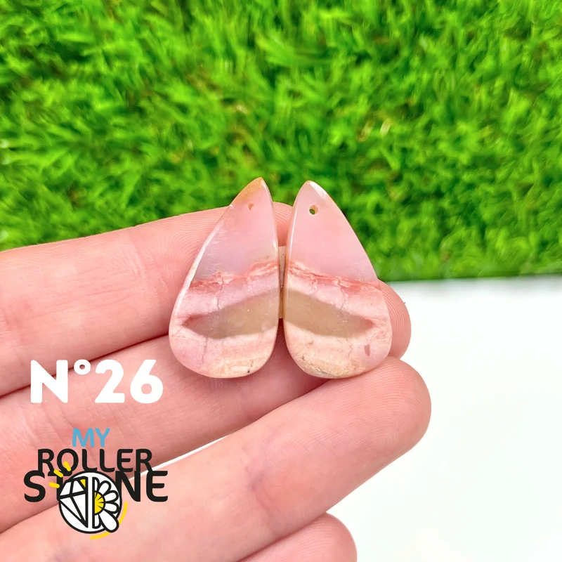 Duo Pink Opal Piercing Anhänger