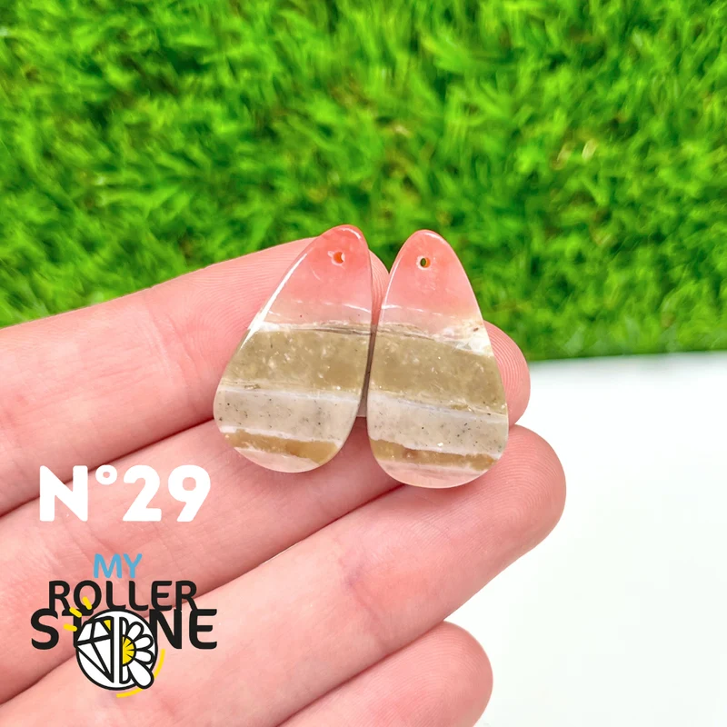 Duo Pink Opal Piercing Anhänger