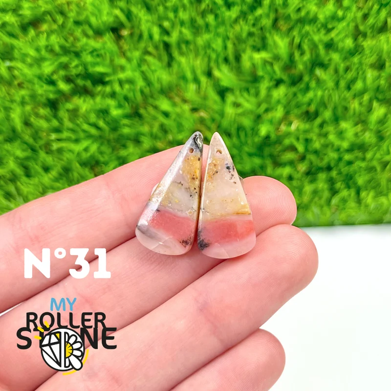 Duo Pink Opal Piercing Anhänger