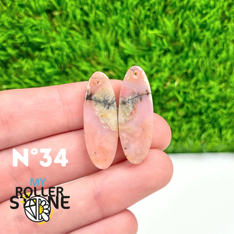 Duo Pink Opal Piercing Anhänger