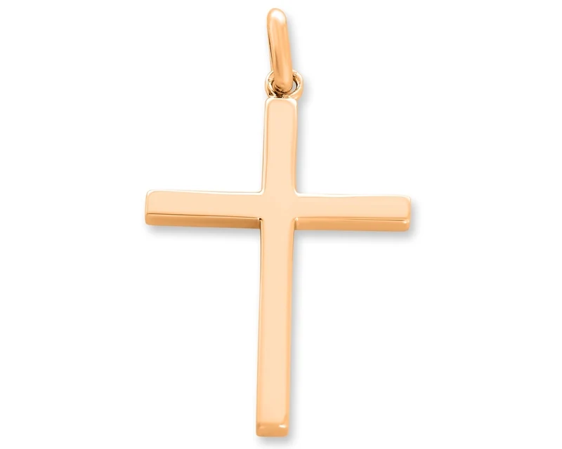 ANHÄNGER ROSÉ VERGOLDET KREUZ, GESCHENK ZUR TAUFE