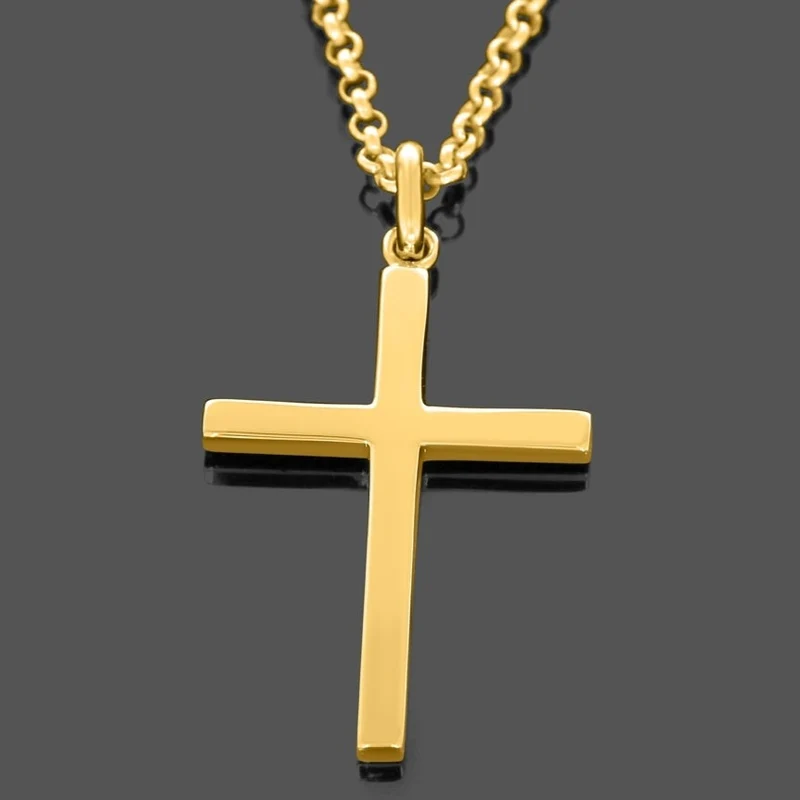 KREUZ MIT KETTE VERGOLDET, TAUFSCHMUCK