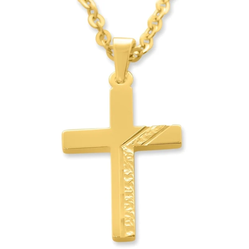 SCHMUCK GOLD KETTE MIT KREUZ TAUFE KOMMUNION HALSKETTE GOLDKREUZ