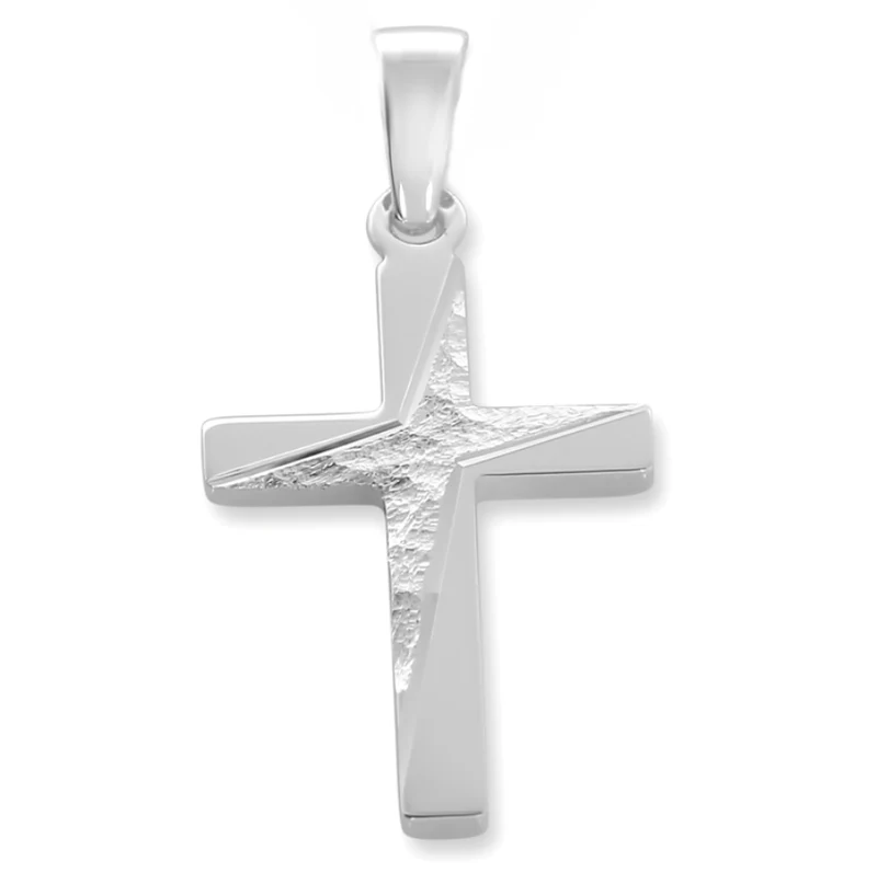 SILBER KREUZ ANHÄNGER, 925 STERLING SILBER