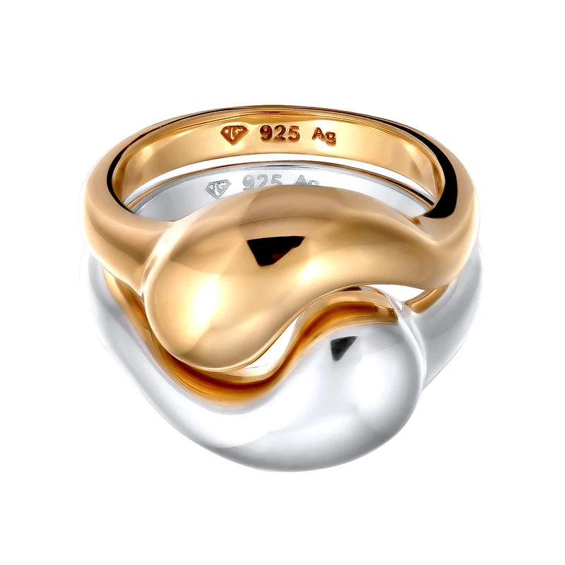 Ringset Bicolor Ying Yang