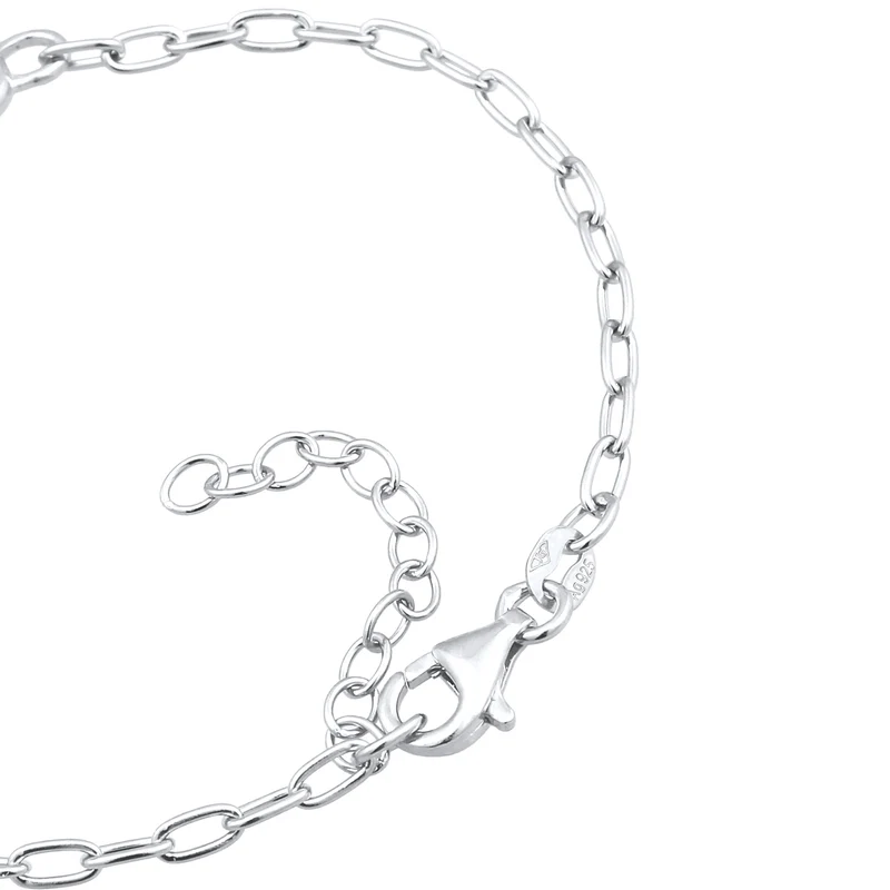 Glieder-Armband Herz Infinity | Mit Kristallen von Swarovski® (Weiß)