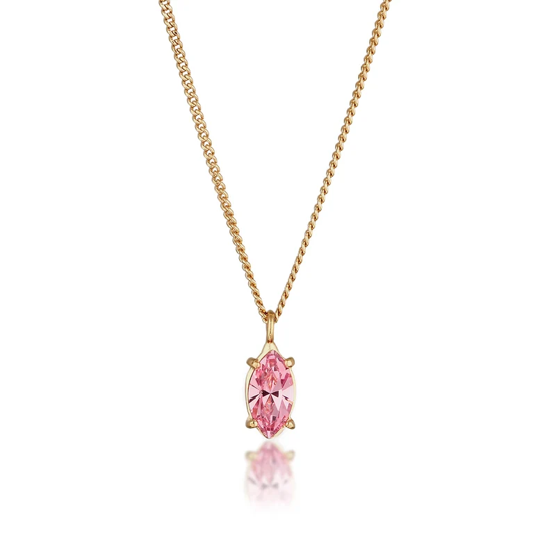 Solitär-Halskette | Mit Kristallen von Swarovski® (Rose)