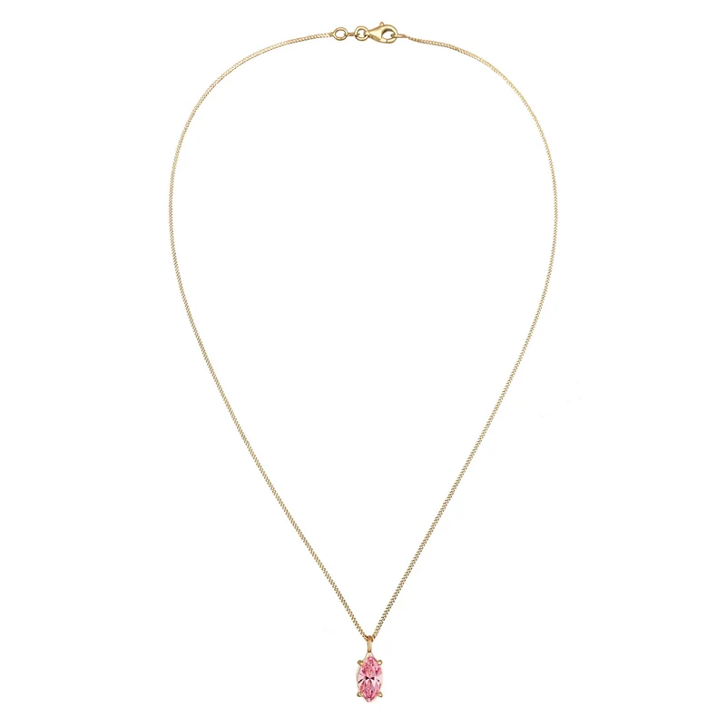 Solitär-Halskette | Mit Kristallen von Swarovski® (Rose)