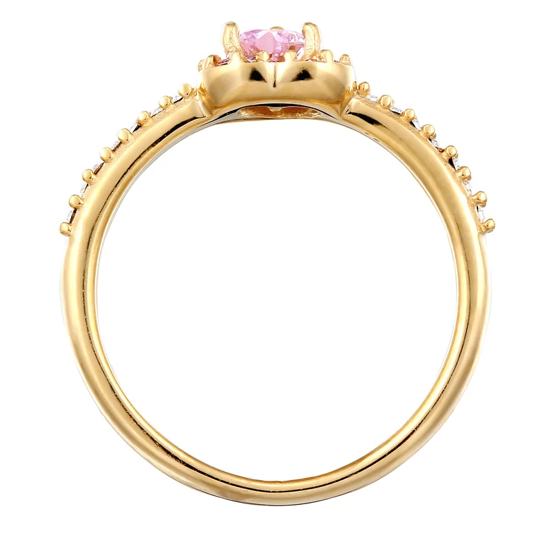 Ring mit Herz | Zirkonia (Weiß) & Glaskristalle (Weiß)