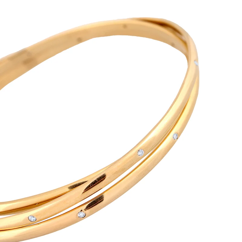 Armreif Verschlungen | Zirkonia (Weiß)