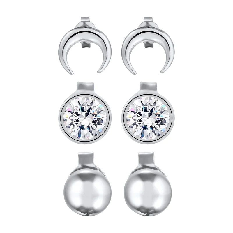 Ohrstecker Set Astro | Mit Kristallen von Swarovski® (Weiß)