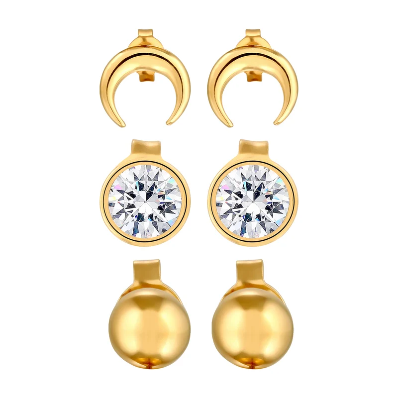 Ohrstecker Set Astro | Mit Kristallen von Swarovski® (Weiß)