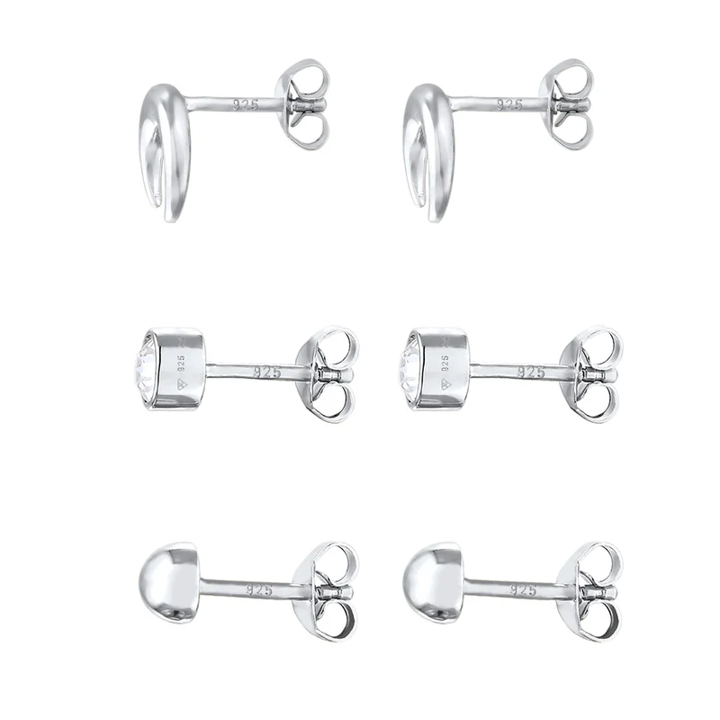 Ohrstecker Set Astro | Mit Kristallen von Swarovski® (Weiß)