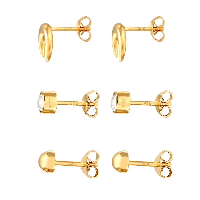 Ohrstecker Set Astro | Mit Kristallen von Swarovski® (Weiß)