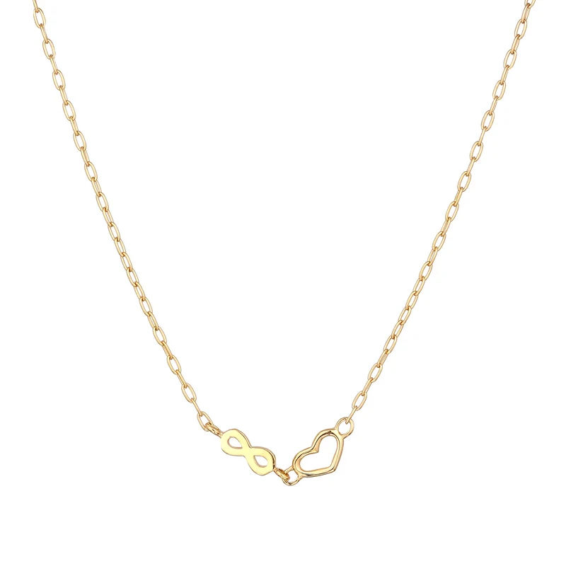Halskette Herz Infinity | Mit Kristallen von Swarovski® (Weiß)