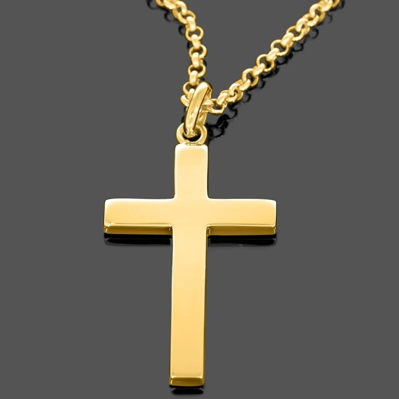 GESCHENK ZUR TAUFE HALSKETTE MIT KREUZ 925 SILBER VERGOLDET GOLDKREUZ