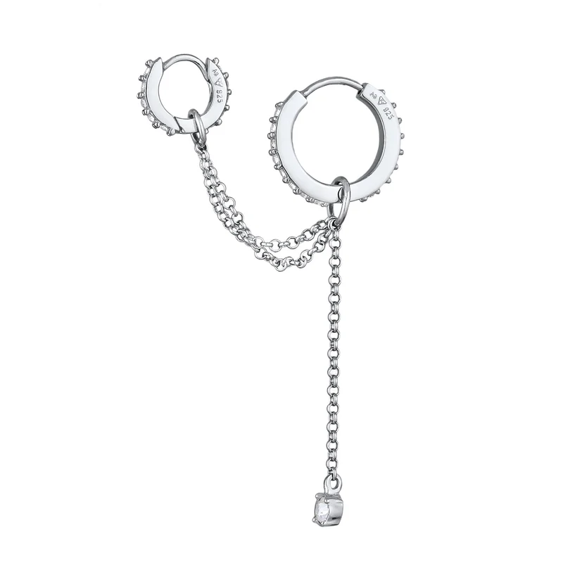 Creole Ear Chain | Mit Kristallen von Swarovski® (Weiß)