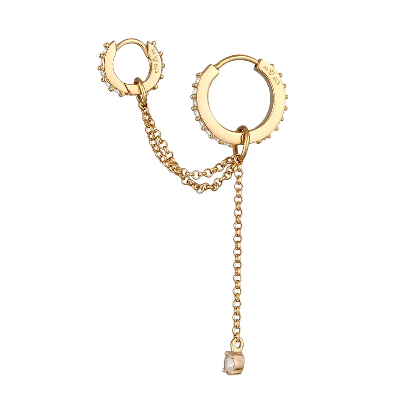 Creole Ear Chain | Mit Kristallen von Swarovski® (Weiß)