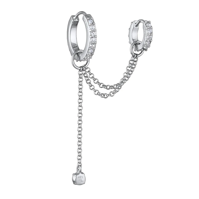 Creole Ear Chain | Mit Kristallen von Swarovski® (Weiß)