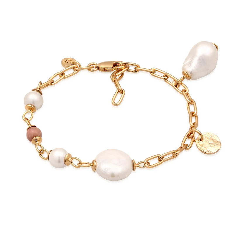 Armband Barock | Perlen & Rhodonit (Rosa)