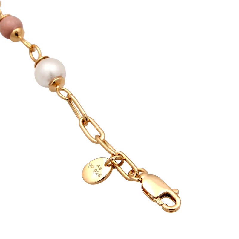 Armband Barock | Perlen & Rhodonit (Rosa)